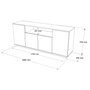 Hanah Home Fr15-Aw Consola Pino Atlántico Blanco 180x75x44.5 cm Fabricado en Melamina 18mm Mueble Salón Pasillo Dormitorio